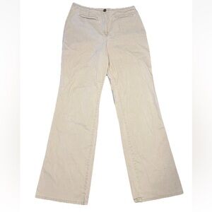 Vintage Talbots Size 10 Light Tan Cotton Blend Stretch Twill Pants